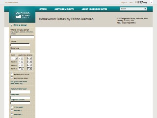 Web site www.homewoodsuitesmahwah.com, Homewood Suites By Hilton